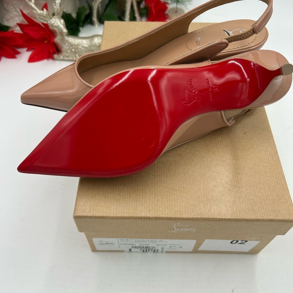 Christian louboutin women's sporty Kate 55 Patent Leather size 37 made Italy - Picture 5 of 10